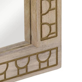 vidaXL Lustro łazienkowe, 50x70x2,5 cm, lite drewno mango i szkło model standard