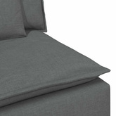 Modułowy moduł centralny sofy z poduszkami Ciemnoszary 100 cm