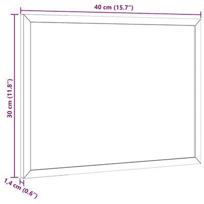 Tablica magnetyczna z ramą z litego drewna sosnowego 40x30 cm