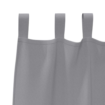 Firany blackout z kółkami 2 pcs Jasnoszary 140 x 140 cm