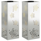 Słoneczna LED lampa na ścieżkę 2 pcs Srebrny Stal ocynkowana