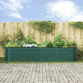 Podniesiony grządka Zielony 400 x 80 x 81 cm Stal