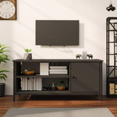 vidaXL Szafka pod TV, czarna, 100x40x45 cm, materiał drewnopochodny