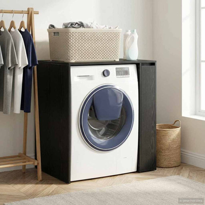Szafka na pralkę Czarny Dąb 87 x 60 x 89 cm Drewno inżynieryjne