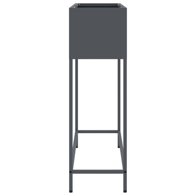 Podwyższona doniczka ogrodowa Antracyt 100 x 26 x 82 cm Stal