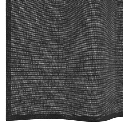 Zasłony woalowe z przelotkami 2 szt. Czarne 140x260 cm