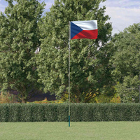 Flaga Czech z masztem, 5,5 m, aluminium
