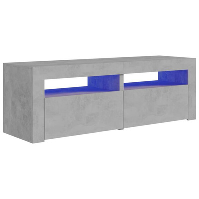 vidaXL Szafka pod TV z oświetleniem LED, szarość betonu, 120x35x40 cm model standard