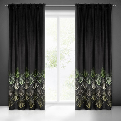 Zasłona Angelina czarna 140x270