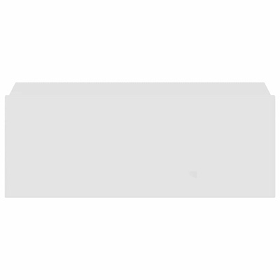 Wiszące szafki nocne, 2 szt., białe, wysoki połysk, 40x30x15 cm