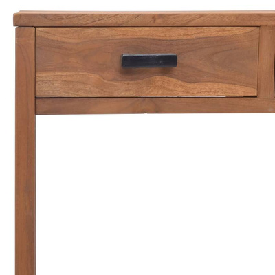 vidaXL Biurko, 110x40x75 cm, lite drewno tekowe