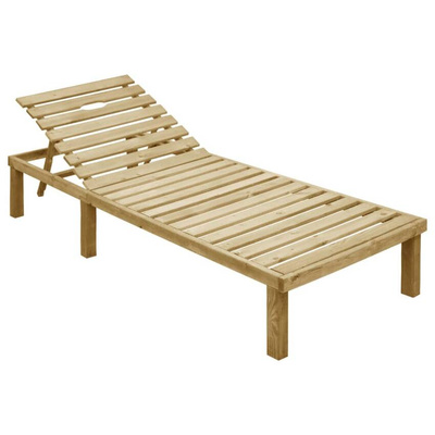 vidaXL Leżak z antracytową poduszką, impregnowane drewno sosnowe model standard