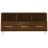 vidaXL Szafka pod TV, brązowy dąb, 102x36x50 cm