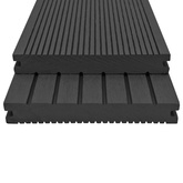 Deska Tarasowa 6 pcs Czarny Kompozyt drewniano-plastikowy