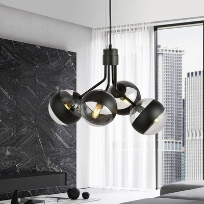 Lampa wisząca NOVA 4 BLACK/STRIPE