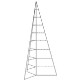Metalowa choinka świąteczna, do dekoracji, czarna, 210 cm