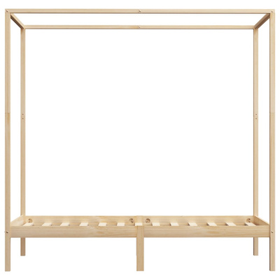 vidaXL Rama łóżka z baldachimem, lite drewno sosnowe, 100 x 200 cm