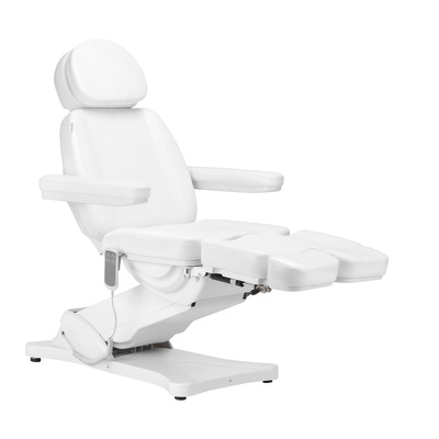 Elektryczny fotel kosmetyczny SILLON CLASSIC 2 silniki pedi biały 148288