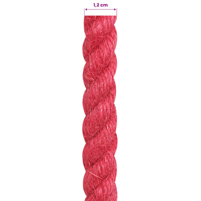 Lina Jutowa 12 mm czerwony 100% juta Tossa