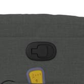Podnoszony fotel masujący, rozkładany, ciemnoszary, tkanina vidaXL