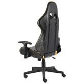 vidaXL Obrotowy fotel gamingowy, złoty, PVC