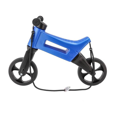 FWRider Super Sport 516521 Kolor: Blue Metallic / Niebieski metaliczny z czarnymi felgami Rowerek biegowy Jeździk 2w1 Ciche koła + Pasek do noszenia dla Rodzica