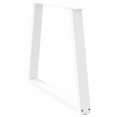 Nogi do stołu jadalnego w kształcie litery V 2 szt. Białe 80x(72-73,3) cm Stal