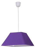 Lampa wisząca z abażurem Robin fioletowa tkaninowa pojedyncza E27