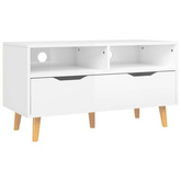 vidaXL Szafka pod TV, biała, wysoki połysk, 90x40x48,5 cm