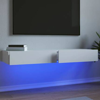 vidaXL Szafki telewizyjne z LED, 2 szt., białe, 60x35x15,5 cm