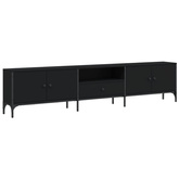 vidaXL Szafka pod TV, z szufladą, czarna, 200x25x44 cm
