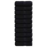 Ręczniczki premium SOLUND, 10 szt., czarne, 30x50 cm, 600 g/cm²