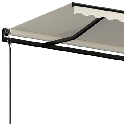 Automatycznie zwijana markiza, 400 x 350 cm, kremowa