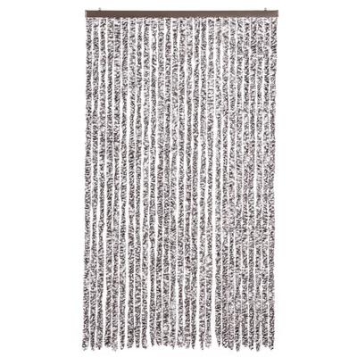 Zasłona przeciwko owadom, brązowo-beżowa, 118x220 cm, szenil