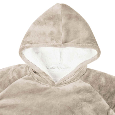 Bluza-koc Beżowy L Fleece i Flanela