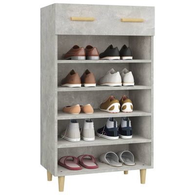 Szafka na buty, szarość betonu, 60x35x105 cm