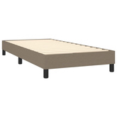 vidaXL Łóżko kontynentalne z materacem, taupe, tkanina, 80x200 cm wariant 7