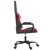 vidaXL Fotel gamingowy, czarno-czerwony, sztuczna skóra model standard