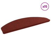 Samoprzylepne maty na schody 15 pcs czerwony 80 x 28 x 3,5 cm