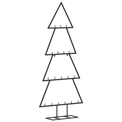vidaXL Metalowa choinka świąteczna, do dekoracji, czarna, 90 cm model standard
