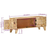 vidaXL Szafka pod TV, 110x30x40 cm, lite drewno mango