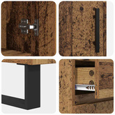Highboard 2 szt. Stare drewno 69,5 x 34 x 180 cm