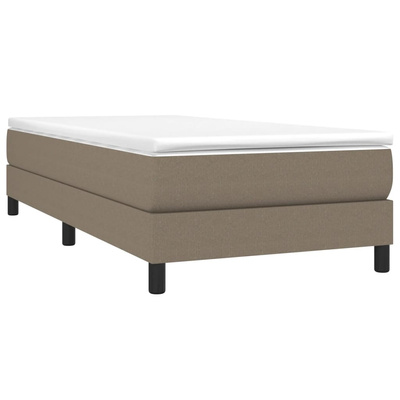 vidaXL Łóżko kontynentalne z materacem, taupe, tkanina, 80x200 cm wariant 7