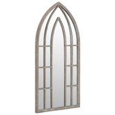 vidaXL Lustro ogrodowe, piaskowe, 100x45 cm, żelazne