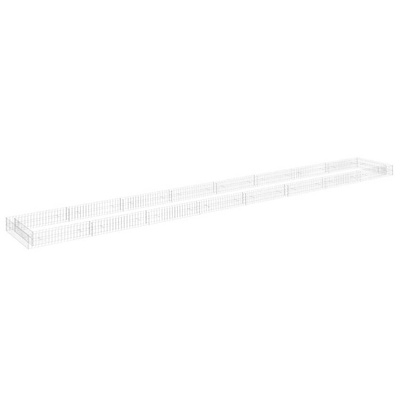 vidaXL Podwyższona donica gabionowa, galwanizowana stal, 800x100x20 cm