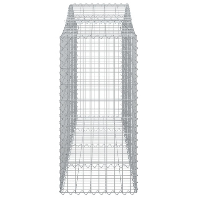 Łukowaty kosz gabionowy 200x50x120/140 cm, galwanizowane żelazo