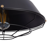 Lampa Wisząca Retro Loft Czarna 36cm E27 Abruzzo Patrone