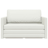 Sofa Bed Biały 124 x 71 x 78 cm Sztuczna skóra