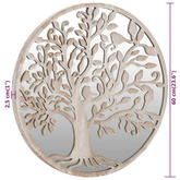 vidaXL Lustro do wnętrz, kolor piaskowy, 60x2,5 cm, okrągłe, żelazne