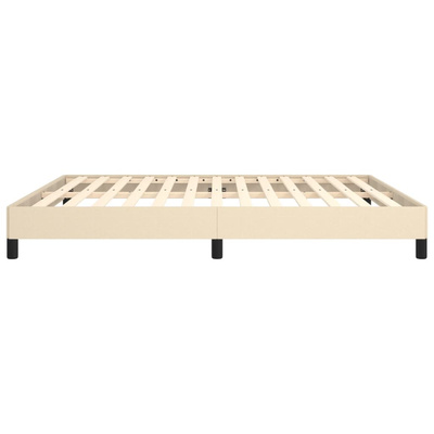 vidaXL Rama łóżka, kremowa, 180x200 cm, obita tkaniną model standard